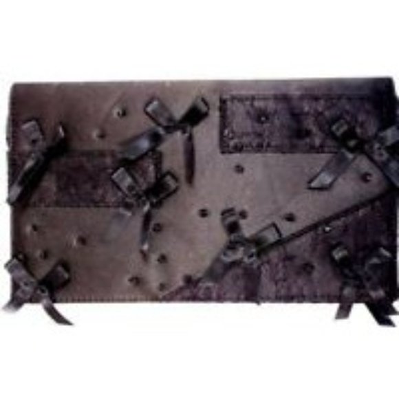 Prabal Gurung Embellished Clutch Purse Black Bows & Lace Neiman Marcus Designer - Picture 2 of 3